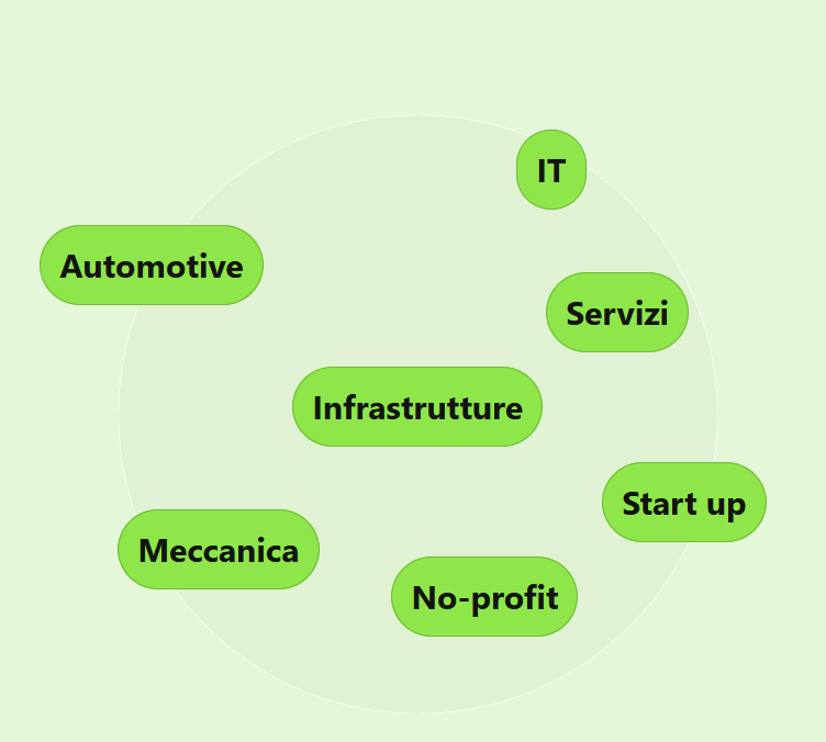 Consulenza, no-profit, automotive, meccanica, start-up, servizi, IT